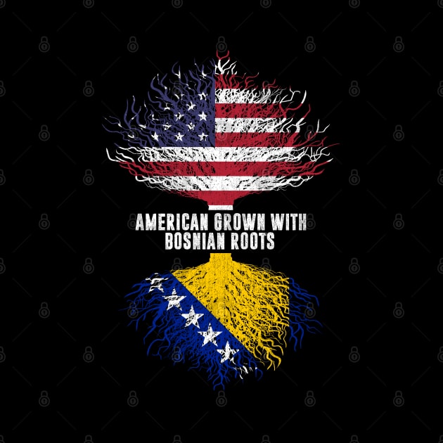 American Grown with Bosnian Roots USA Flag by silvercoin