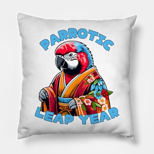 Leap year parrot Pillow