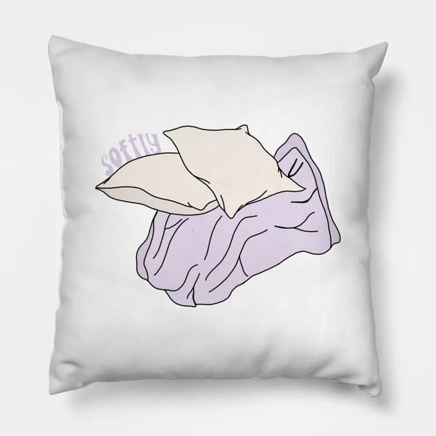 softly pillows and blanket Pillow by morgananjos