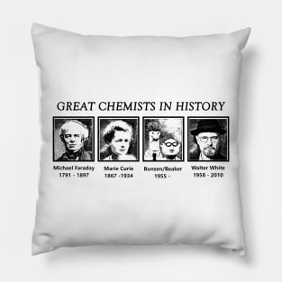 Darkblack - Great Chemists In History Black Pillow