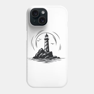 Lighthouse Ocean World Travel Adventure Vector Graphic Phone Case
