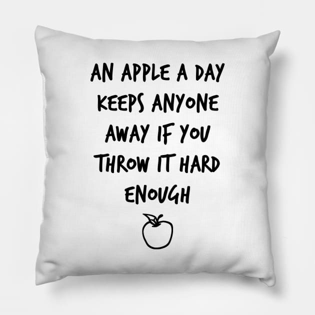 An Apple A Day Pillow by topher