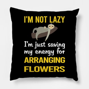 Funny Lazy Flower Arranging Arrangement Floral Design Pillow