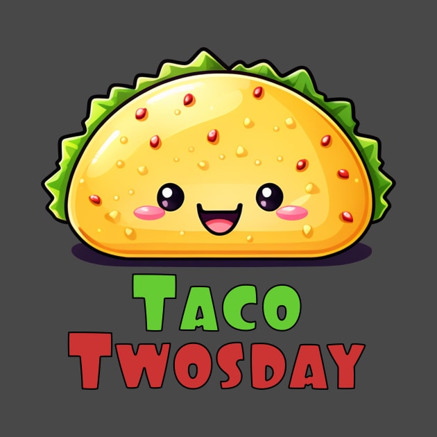 Taco twosday cute kawaii design by Edgi