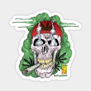 420 Hippie Skull by Hard Grafixs© Magnet