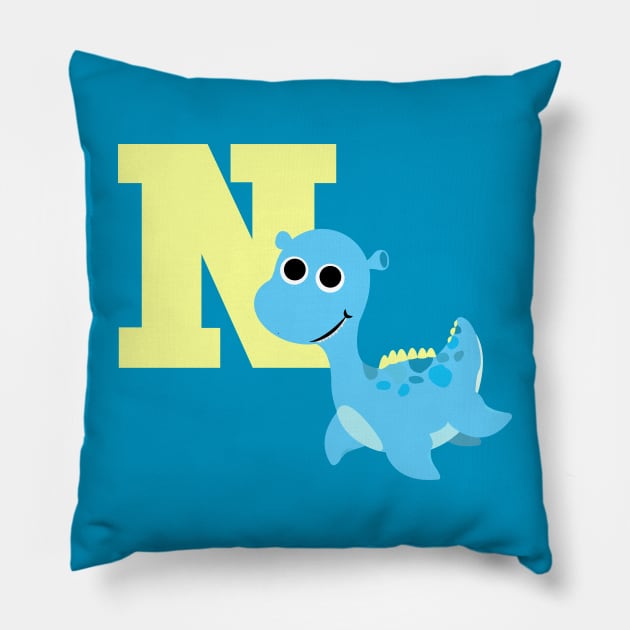 N is for Nessie Pillow by Hedgie Designs