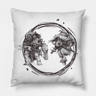 Chtulhu style Octopus Warriors Ink Pillow