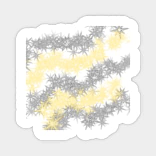 Yellow black sparkle glitter art design Magnet