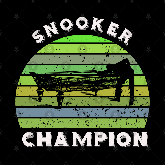 Snooker champion - retro sunset billiards by BB Funny Store