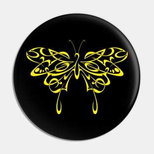 Tribal butterfly (yellow) Pin