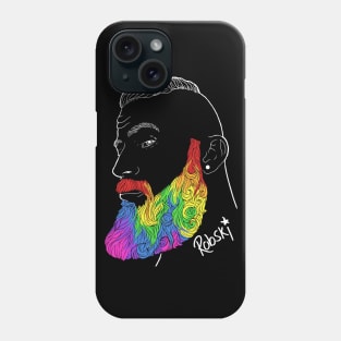 Dylan Rainbow beard white lines Phone Case