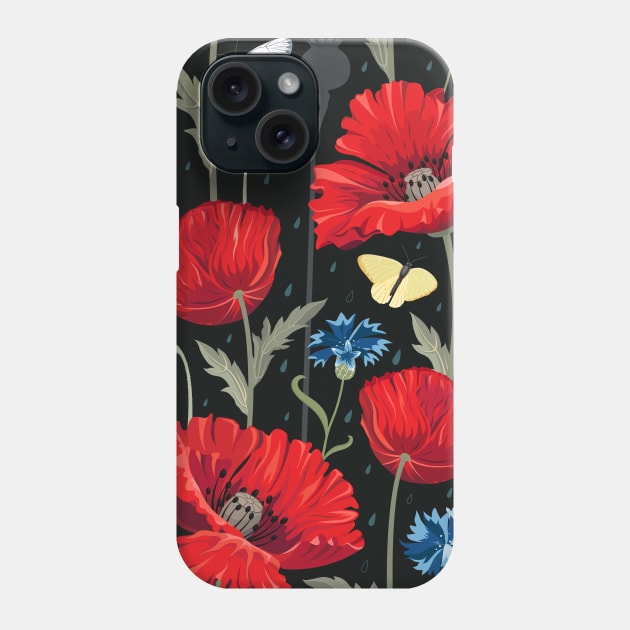 Poppies and cornflowers Phone Case by Avisnanna