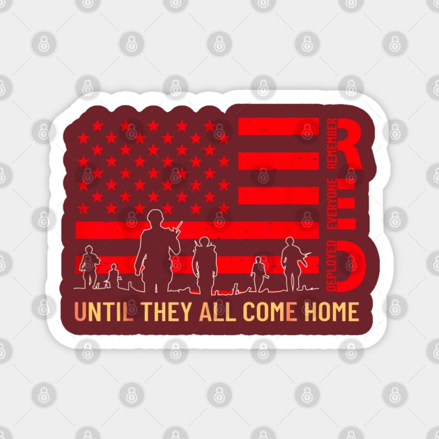 I wear red until they all come home Magnet by Dreamsbabe