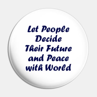 Peace with People Pin