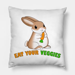 Eat your veggies bunny Pillow