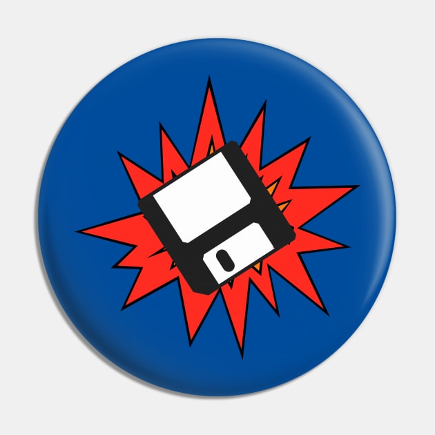 Dynamic Retro Floppy Disc old skool tech Pin by LittleBean