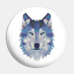 Geometric Arctic Fox Pin