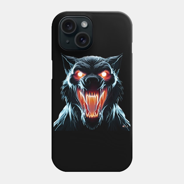 Wolf Glowing Eyes and Fangs by focusln Phone Case by Darn Doggie Club by focusln