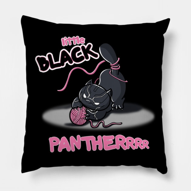 Little black Panther Pillow by Freecheese