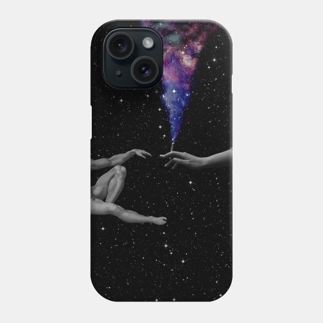 Smoking with god Phone Case by DreamCollage