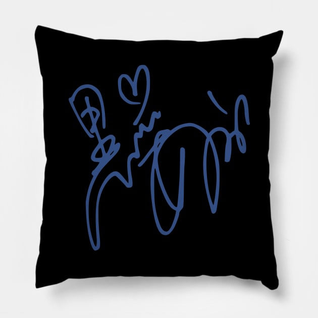 Oshi no Ko Akane Kurokawa Blue Signature Pillow by Animangapoi