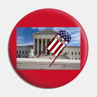 Folding Chair To The Supreme Court - American - Back Pin