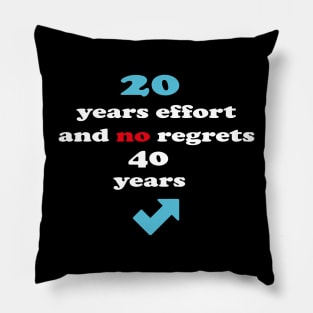 focus on 20 years effort Pillow