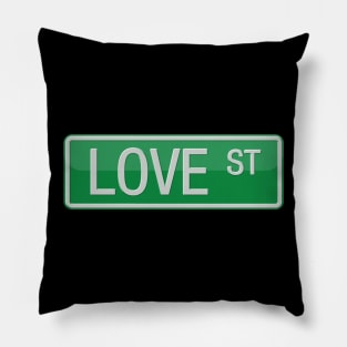 Love Street Road Sign Pillow