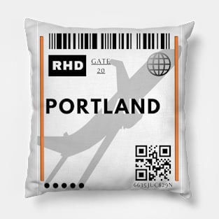 Portland Ticket Design Pillow