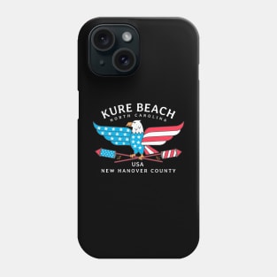 Kure Beach, NC Summer Patriotic Pride Fourth of July Phone Case