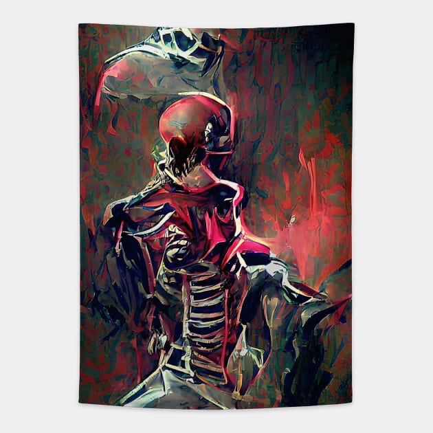 Red Horror Tapestry by KazArtDesigns