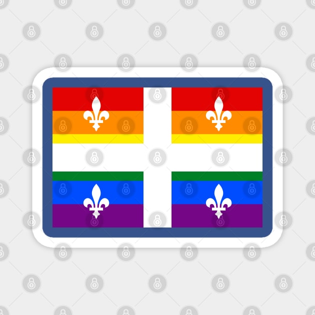 Quebec LGBTQ Pride Flag Magnet by popkulturniy