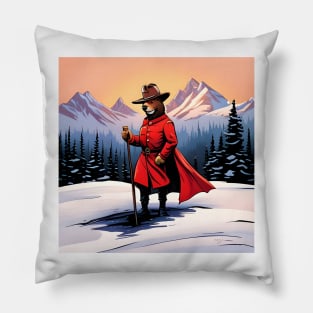 Teddy Canadian Mountie Pillow