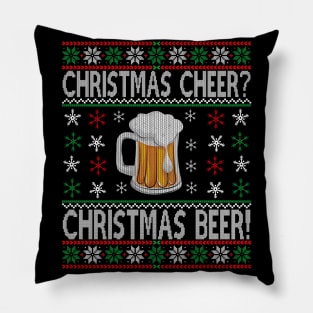 Christmas Cheer Christmas beer Pillow