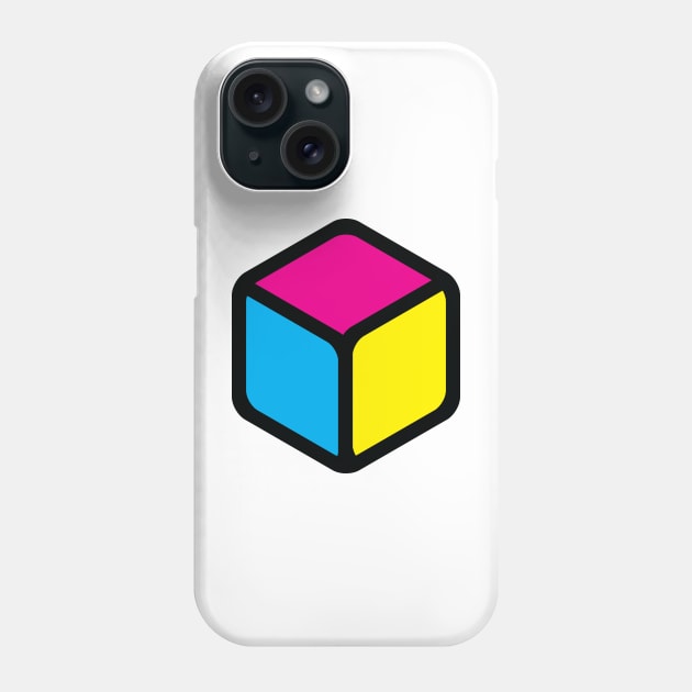 Cube Cyan Magenta Yellow Phone Case by DankSpaghetti