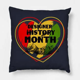 Designer Black History Month Love Pillow