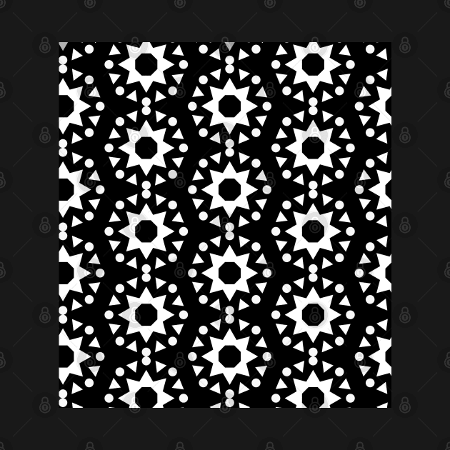 Black and white pattern print by Spinkly