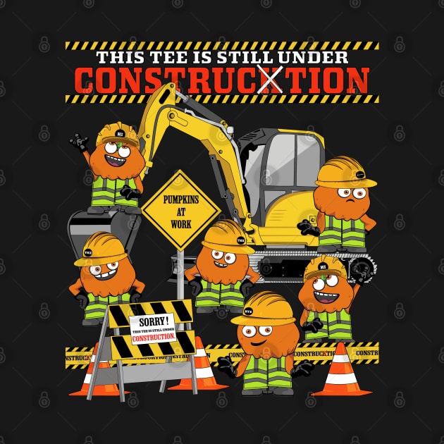 This tee is still under construction backhoe Truck Kids by PunnyPoyoShop