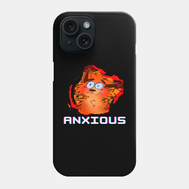 Anxious Cat Phone Case by FeralAether