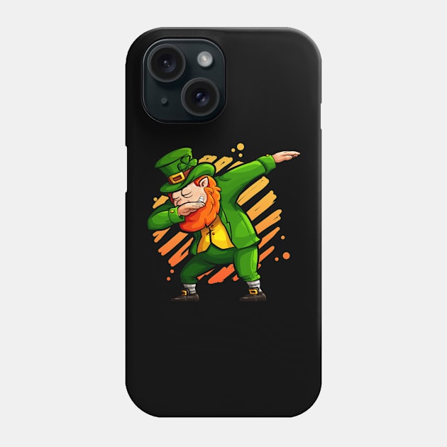 Dabbing Leprechaun Funny Ireland St. Patricks Day Phone Case by Foxxy Merch