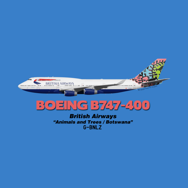 Boeing B747-400 - British Airways "Animals and Trees / Botswana" by TheArtofFlying