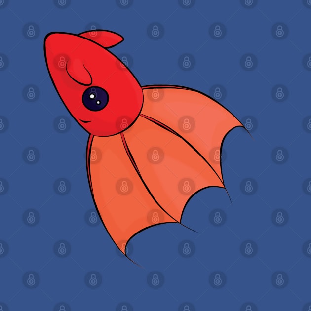 Cute Vampire Squid by Kaiko's Kreations