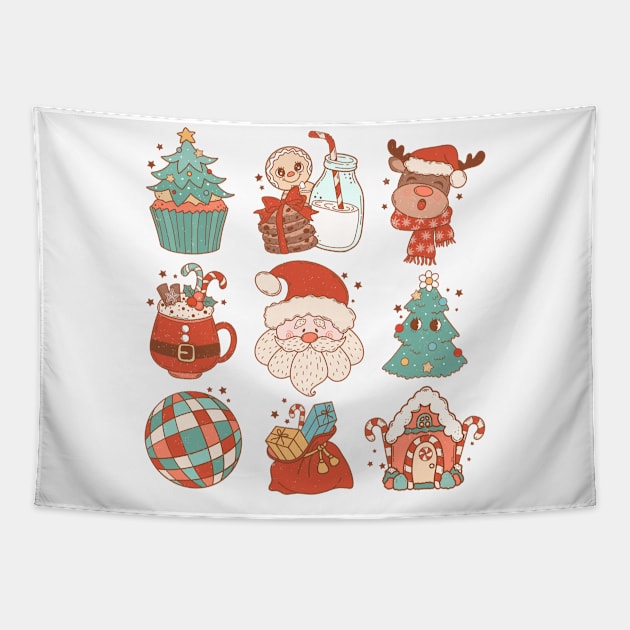 Retro Christmas Tapestry by MZeeDesigns