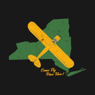 New York J-3 Cub Airplane Pilot Design T-Shirt