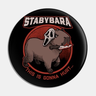 Slasher Capybara - Horror Movie Fun Pet Pin