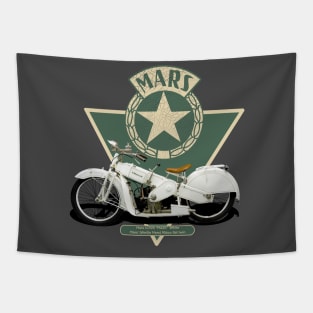 1925 MARS MA20 WHITE MARS FLAT TWIN MOTORCYCLE Tapestry