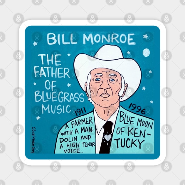 Bill Monroe Magnet by krusefolkart