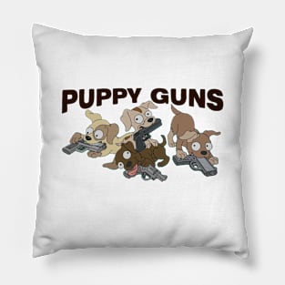 Puppy Guns Pillow