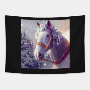 Christmas Horses Series Tapestry