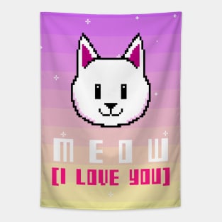 8-Bit I Love You (pink) Tapestry